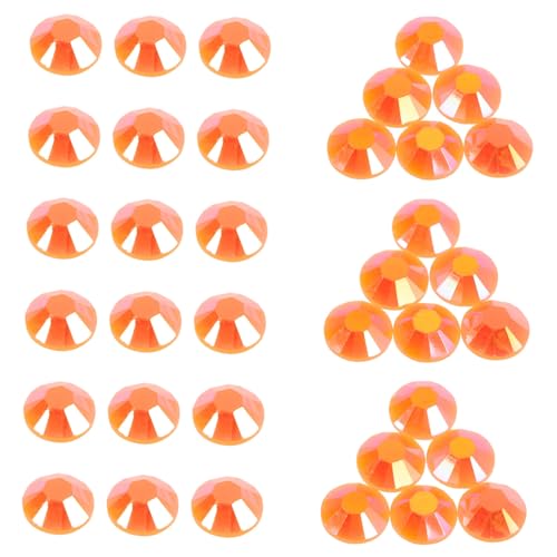 Angoily 1000 Stück Orange Resin Flatback Strasssteine Langlebige Präzise Gefertigte Bastelsteine für DIY Nagel Tassen Flaschen und Stoffdekoration Lebendige Kürbis Jelly von Angoily