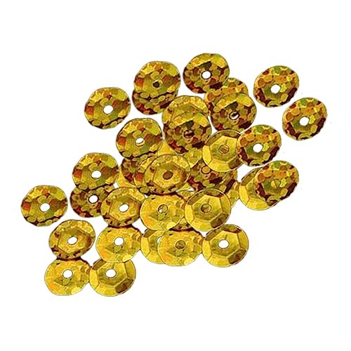 Angoily 1000 Stück Pailletten Zum Basteln Perlen Für Die Herstellung Von Armbändern Funkeln Zahlen Dekorationen Nähen Stickerei Feines Glitzern Schnell Massenperlen Nähzubehör Golden von Angoily