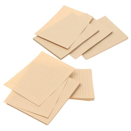 Angoily 100Blätter Vintage Kraftbriefpapier Retro Schreibpapier Beidseitig Bedruckt für Briefe Notizen Gedichte Kalligraphie Geschenkpapier Langlebig von Angoily