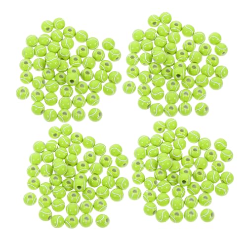 Angoily 100Stücke DIY Acryl Tennisperlen Grüne Runde Perlen für Armbänder und Schmuckherstellung Großes Handwerk Zubehör pro Packung von Angoily