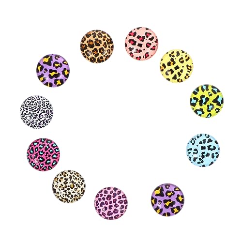 Angoily 100Stücke DIY Patch Aufkleber mit Leopardenmuster Cabochons für Schmuckherstellung für Armbänder und Dekorationen von Angoily