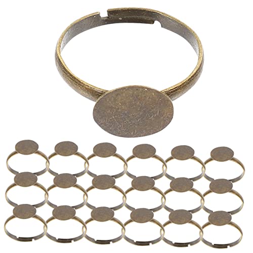 Angoily 100Stücke Einstellbare Ringbasisringe DIY Schmuckmaterialien Blanko Ringe für Dekorationen und Kompatibel mit Verschiedenen von Angoily