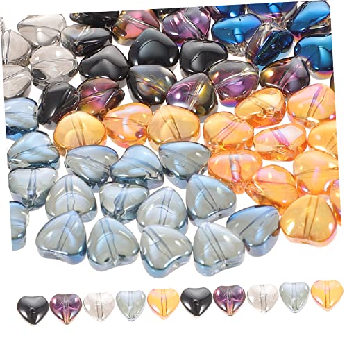 Angoily 100Stücke Glitzernde Herz Glasperlen DIY Spacer Perlen für Schmuckherstellung Handwerksperlen für Armbänder für Verschiedene Angoily 100Stücke Glitzernde Herz Glasperlen DIY Spacer Perlen für Schmuckherstellung Handwerksperlen für Armbänder für Verschiedene von Angoily