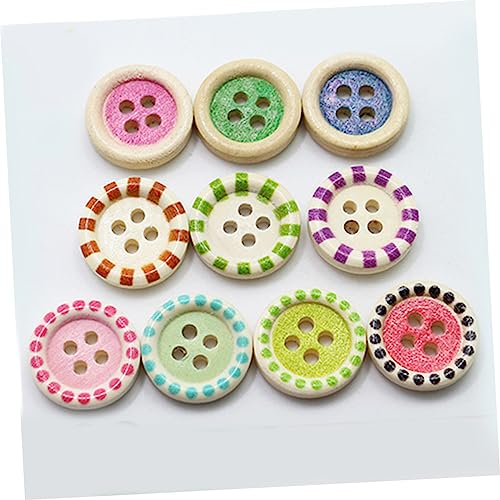 Angoily 100Stücke Handgefertigte Holzknöpfe DIY Knöpfe für Kleidung Hüte Shirts Basteln und Dekorationen Glatte Oberfläche zum Knöpfe Basteln Mixed Packing von Angoily