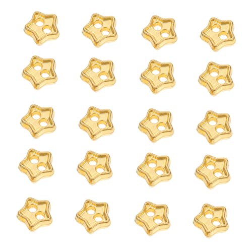 Angoily 100Stücke Metallknöpfe für Puppenkleidung Goldene Design Knöpfe Nähknöpfe für DIY Dekoration und Bastelprojekte Langlebig und Vielseitig von Angoily