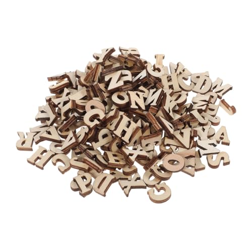 Angoily 104 Stück Teiliges Mini Holzbuchstaben aus Naturbelassenem Holz Glatte Oberfläche für DIY Bastelarbeiten Wanddekoration Personalisierte Geschenke Hochzeit und Scrapbooking von Angoily
