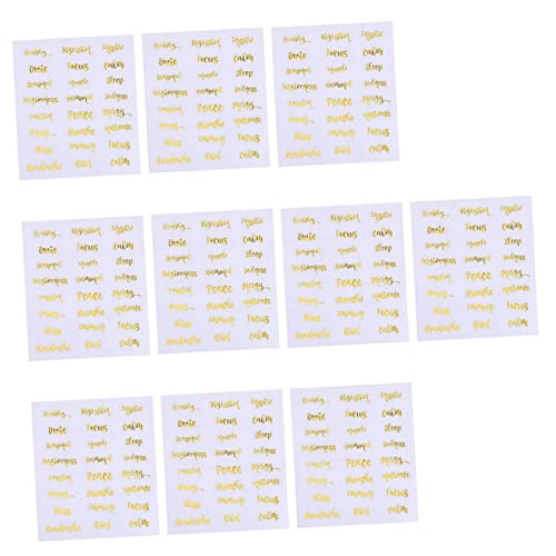 Angoily 10Blätter DIY Etikettensatz für Ätherische Öle Goldene Flaschenaufkleber für Aromatherapie Behälter Personalisierbare Buchstaben Sticker für Flaschen Dekoration von Angoily