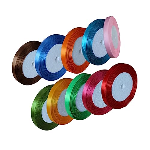 Angoily 10Rollen Geschenkband Satinbänder Schokoladenbraun Wassermelone Pfaublau Angoily 10Rollen Geschenkband Satinbänder Schokoladenbraun Wassermelone Pfaublau von Angoily