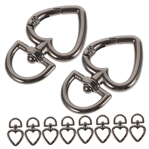 Angoily 10Stücke D Förmige Federschnappclips Metall Karabinerhaken für Schlüsselanhänger Robust und Korrosionsbeständig für Handtaschen und DIY Projekte von Angoily