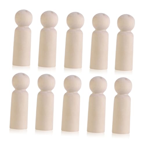 Angoily 10Stücke DIY Holzfiguren Unfertige Hölzerne Puppen für Hochzeitsfeier Kuchen Topper Personalisierbare Tortendekoration Bastelideen für Feiern von Angoily