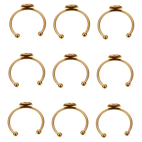 Angoily 10Stücke DIY Ring Basispads Teiliges für Schmuckherstellung Einstellbare Ringe Perfektes Zubehör für Bastelprojekte und von Angoily