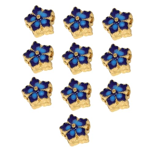 Angoily 10Stücke Doppelseitige Blättrige Glasperlen für DIY Schmuck Glänzende Spacer Perlen Handgemachte Materialien für Ohrringe und Halsketten von Angoily