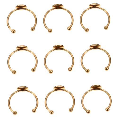 Angoily 10Stücke Einstellbare Ringrohlinge DIY Schmuckherstellung mit Stabilen Ringfassungen für Kreative Designs zum Basteln von Einzigartigen Ringen von Angoily