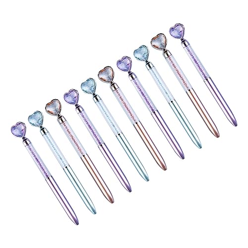 Angoily 10Stücke Farbenfrohe Kugelschreiber Mit Herzförmigem Design Ergonomische Stifte Für Haushalt Für Preisverleihungen Und Kreative Anwendungen Gemischte von Angoily
