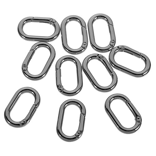 Angoily 10Stücke Federverschlüsse Ovaler Karabiner Schnappverschluss Metallfederschnallen für Handtaschen Rucksäcke und Schlüsselanhänger Robust und Benutzerfreundlich Angoily 10Stücke Federverschlüsse Ovaler Karabiner Schnappverschluss Metallfederschnallen für Handtaschen Rucksäcke und Schlüsselanhänger Robust und Benutzerfreundlich von Angoily