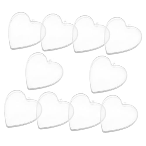 Angoily 10Stücke Herzförmige Kunststoff Kugeln zum Befüllen für Weihnachten Hochzeiten und DIY Dekorationen Hochtransparent und Tragbar für Romantische Anlässe Angoily 10Stücke Herzförmige Kunststoff Kugeln zum Befüllen für Weihnachten Hochzeiten und DIY Dekorationen Hochtransparent und Tragbar für Romantische Anlässe von Angoily