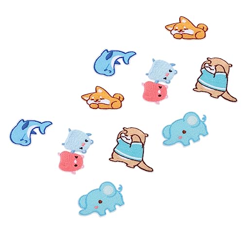 Angoily 10Stücke Kleidungsstück Dekorative Patches Selbstklebende Karikatur Patch Dekorationen für Einfache Reparaturen und Kreative Nähprojekte für Hemden Jeans und Rucksäcke von Angoily