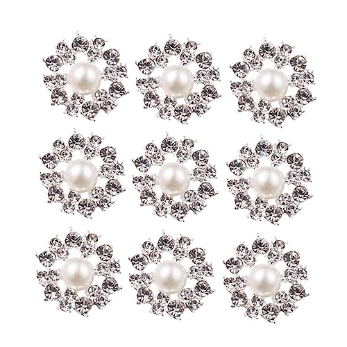 Angoily 10Stücke Perlenknöpfe Legierung mit Strass für DIY Schmuckzubehör Beige Dekorative Knöpfe für Bastelarbeiten und Accessoires für Frauen Angoily 10Stücke Perlenknöpfe Legierung mit Strass für DIY Schmuckzubehör Beige Dekorative Knöpfe für Bastelarbeiten und Accessoires für Frauen von Angoily
