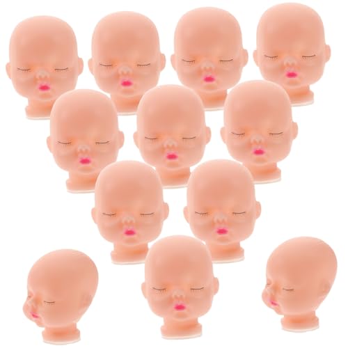 Angoily 10Stücke Puppenköpfe für DIY Schlüsselanhänger Dekorative Bastelköpfe Vinyl Puppenzubehör für Projekte und Puppenhaus Dekoration von Angoily