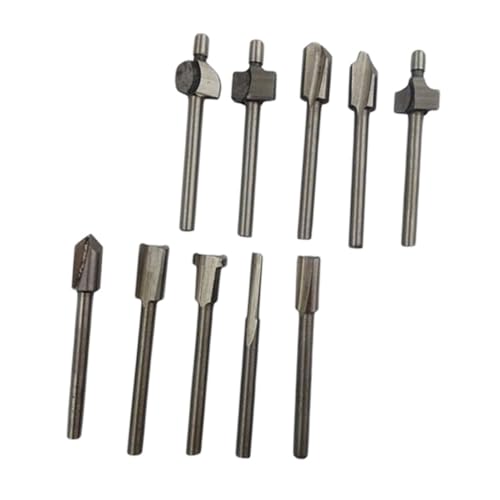 Angoily 10Stücke Teiliges Fräser für Cnc Bearbeitungsmaschinen Langlebige Hartstahl Router Bits für Gravieren Polieren und Bohren Silberne Oberfläche Angoily 10Stücke Teiliges Fräser für Cnc Bearbeitungsmaschinen Langlebige Hartstahl Router Bits für Gravieren Polieren und Bohren Silberne Oberfläche von Angoily