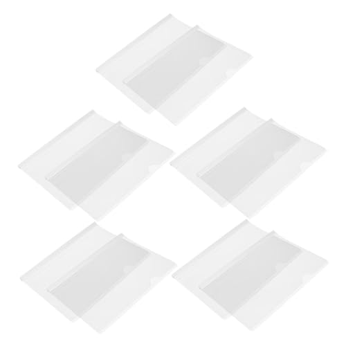 Angoily 10Stücke Transparente Abdeckungen für Binderstangen Buchbinderklammern Schiebebinder Dokumentenorganizer für Berichte und Unterlagen Angoily 10Stücke Transparente Abdeckungen für Binderstangen Buchbinderklammern Schiebebinder Dokumentenorganizer für Berichte und Unterlagen von Angoily