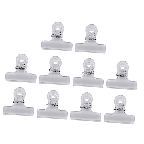 Angoily 10Stücke Transparente Binder Clips aus Kunststoff Praktische Büroklammern für Schule und Büro Vielseitige Dateiclips für Effiziente Organisation von Dokumenten von Angoily