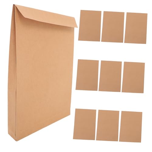 Angoily 10Stücke Versandtaschen aus Robustem Kraftpapier mit Starkem Klebeverschluss Vielseitig Einsetzbar für Dokumente Kleidung und Leichte Pakete von Angoily