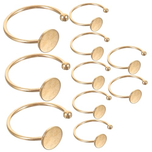 Angoily 10Stücke Verstellbare Ringrohlinge DIY Handwerk Leere Ringplatten für Schmuck Basis für Fingerringe und Bastelprojekte von Angoily
