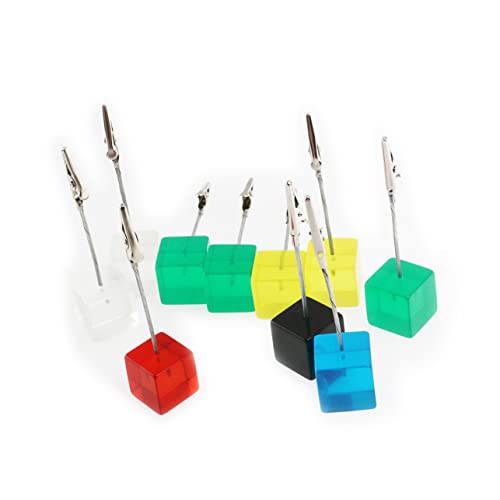 Angoily 10Stücke Würfelharz Kartenhalter Memo Clips für Schreibtisch für Büro und Zuhause Platzsparend für Notizen und Fotos von Angoily