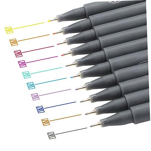Angoily 10er Set Farb Haken Stift Skizzenstifte Skizzieren Von Stiften Zeichneninstrumente Schreibwaren Stifte Liner-stifte Stifte Zum Zeichnen Von Strichen von Angoily