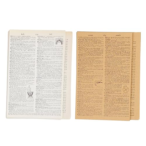 Angoily 114 Blatt Teiliges Vintage Scrapbook mit Kraftpapier und Schreibpapier Dekorative Hintergrundseiten für Diy Journal Handgefertigte Bastelmaterialien für Scrapbooking Tagebuch und von Angoily
