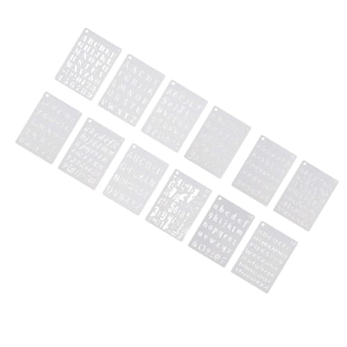 Angoily 12 Blatt Diy Schablonen für Buchstaben und Zahlen Wiederverwendbare Malvorlagen für Kreative Projekte und Holzmalerei Leicht zu Reinigen und Langlebig von Angoily