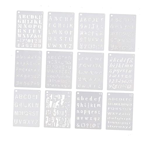 Angoily 12 Blatt Schablonen für Buchstaben und Zahlen DIY Malvorlagen für Langlebig für Kreative Bastelprojekte und Zeichnungen Angoily 12 Blatt Schablonen für Buchstaben und Zahlen DIY Malvorlagen für Langlebig für Kreative Bastelprojekte und Zeichnungen von Angoily