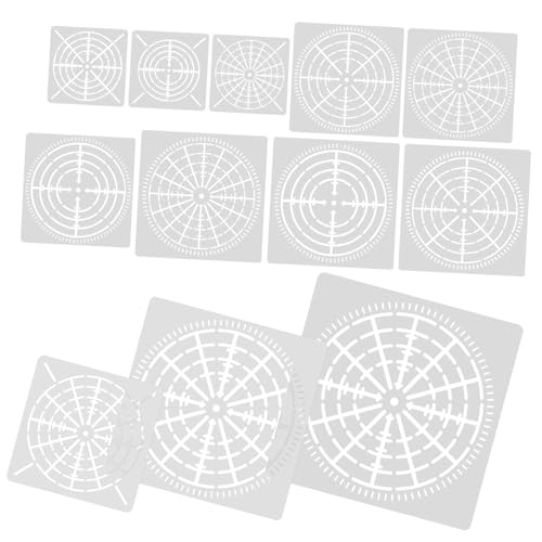 Angoily 12 Blatt Teiliges Dot Stencil Set Dekorative Malvorlagen für Wandmalerei Diy Projekte Scrapbooking Vielseitige Schablonen für Farben Kreide Marker von Angoily