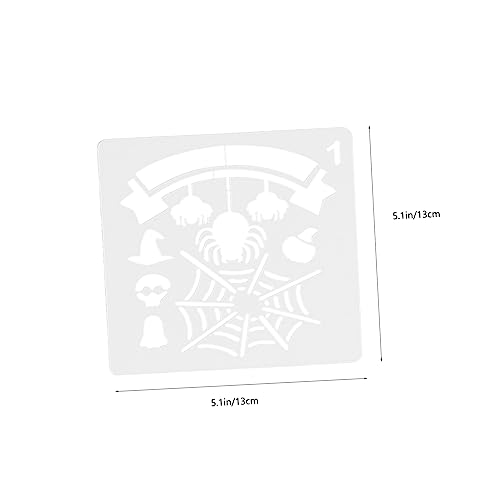 Angoily 12 Blatt Teiliges Halloween Schablonen aus Widerstandsfähigem Pet Wiederverwendbare Portable Malvorlagen mit Feinen Mustern für DIY Wandgestaltung und Dekoratives Zeichnen von Angoily