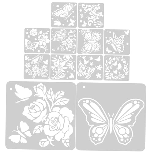 Angoily 12 Blatt Teiliges Schmetterlings Schablonen aus Langlebigem Pet Wiederverwendbar für Wandgestaltung DIY Kunsthandwerk Einfach zu Bedienen für Persönliche und Kreative Malprojekte Angoily 12 Blatt Teiliges Schmetterlings Schablonen aus Langlebigem Pet Wiederverwendbar für Wandgestaltung DIY Kunsthandwerk Einfach zu Bedienen für Persönliche und Kreative Malprojekte von Angoily