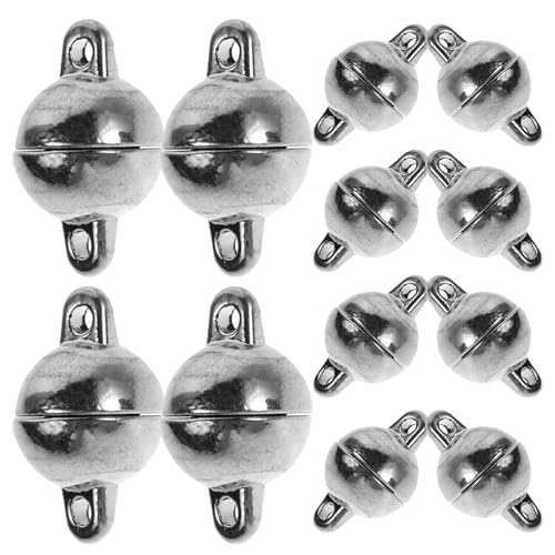 Angoily 12 Paare Magnetes Armband Magnetverschlüsse für Halsketten Armbandverschlüsse und Verschlüsse armband zubehör Kettenverschlüsse und Verschlüsse Legierung Silver von Angoily