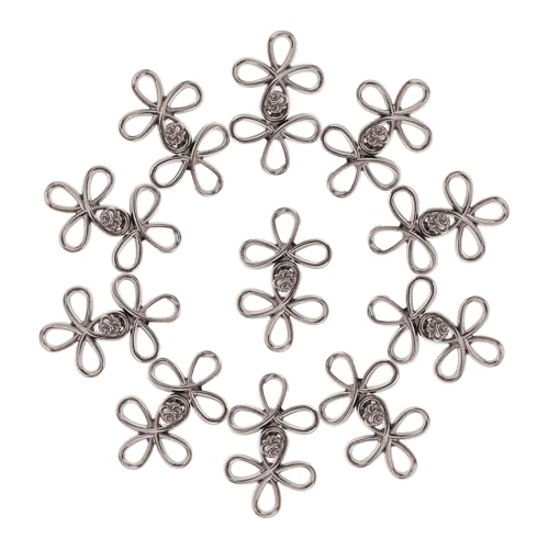 Angoily 12 Paare Vintage Metallknöpfe für Mantel und Cape Langlebige Chinesische Cheongsam Verschlüsse Einfache Montage Traditionelle Nähzubehör für Jacken und Kleider von Angoily