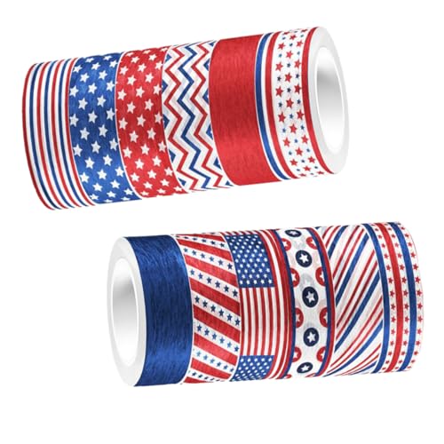 Angoily 12 Rollen Band Zum Unabhängigkeitstag Dekoration Farbig Sommer Goldband Party Scrapbooking Tape Klebeband Sammelalbum Dekorative Bänder Tape- Aufkleber Angoily 12 Rollen Band Zum Unabhängigkeitstag Dekoration Farbig Sommer Goldband Party Scrapbooking Tape Klebeband Sammelalbum Dekorative Bänder Tape- Aufkleber von Angoily