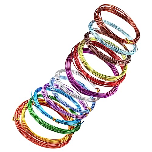 Angoily 12 Rollen Biegsamer Aluminium Schmuckdraht Farbiger Diy Draht für Bastelprojekte pro Schmuckherstellen Drahtweben für Elemente Angoily 12 Rollen Biegsamer Aluminium Schmuckdraht Farbiger Diy Draht für Bastelprojekte pro Schmuckherstellen Drahtweben für Elemente von Angoily