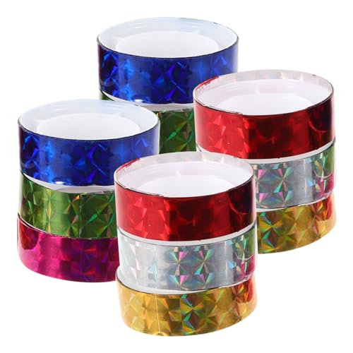 Angoily 12 Rollen Bunte Holografische Masking Tape für Scrapbooking DIY Handwerk Tagebuch und Geschenkdekoration Selbstklebendes Leicht Abreißbares Klebeband für Kreative Bastelprojekte Angoily 12 Rollen Bunte Holografische Masking Tape für Scrapbooking DIY Handwerk Tagebuch und Geschenkdekoration Selbstklebendes Leicht Abreißbares Klebeband für Kreative Bastelprojekte von Angoily