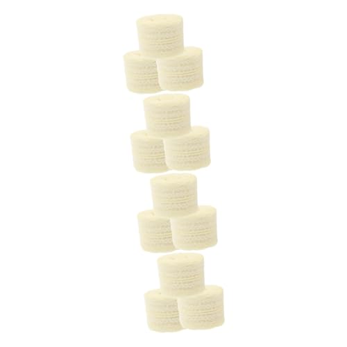 Angoily 12 Rollen Dekoratives Spitzenband Spitzenborte für Diy Hochzeit Bastelprojekte Stoffe Geschenkpapiere Vintage Stil Beige von Angoily