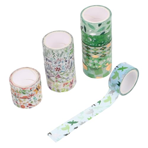 Angoily 12 Rollen Frühlingsblumen Washi Tape Dekorative Klebebänder für Scrapbooking Planner und Diy Bastelprojekte Teiliges Einfach Verwenden von Angoily