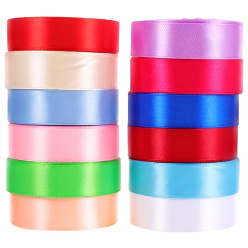 Angoily 12 Rollen Geschenkband Polyesterbänder für Geschenkverpackungen Dekoration und DIY Projekte Vielseitig Einsetzbar Angoily 12 Rollen Geschenkband Polyesterbänder für Geschenkverpackungen Dekoration und DIY Projekte Vielseitig Einsetzbar von Angoily