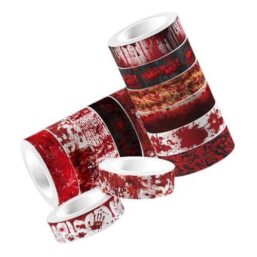 Angoily 12 Rollen Halloween-Band gruselige Büroartikel voll für Party prim Halloween-Bänder blutiges Band Washi -Bänder gruseliges Washi Tape Halloween-Washi-Tape Papier Angoily 12 Rollen Halloween-Band gruselige Büroartikel voll für Party prim Halloween-Bänder blutiges Band Washi -Bänder gruseliges Washi Tape Halloween-Washi-Tape Papier von Angoily