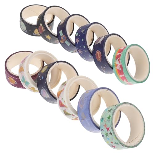 Angoily 12 Rollen Nachtleuchtendes Washi Tape Druck Diy Scrapbooking Tape für Journaling Planer und Bastelprojekte Dekoratives Klebeband Angoily 12 Rollen Nachtleuchtendes Washi Tape Druck Diy Scrapbooking Tape für Journaling Planer und Bastelprojekte Dekoratives Klebeband von Angoily