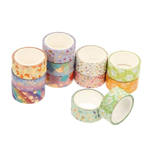 Angoily 12 Rollen Teiliges Washi Tape Set Dekorative Klebebänder für Scrapbook und Tagebuchgestaltung Einfach Abziehbar Kreativ und Praktisch zum mit Freunden Angoily 12 Rollen Teiliges Washi Tape Set Dekorative Klebebänder für Scrapbook und Tagebuchgestaltung Einfach Abziehbar Kreativ und Praktisch zum mit Freunden von Angoily