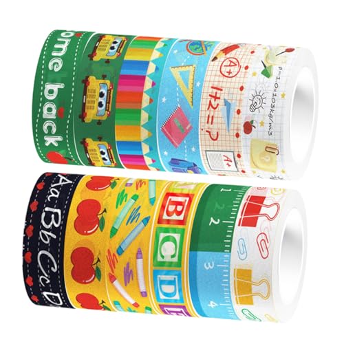 Angoily 12 Rollen Transparentes Washi Tape Selbstklebend Vielseitig für DIY Basteln Scrapbooking Geschenkverpackung Dekoratives Klebeband Wiederablösbar Haltbar Bastelmaterialien von Angoily