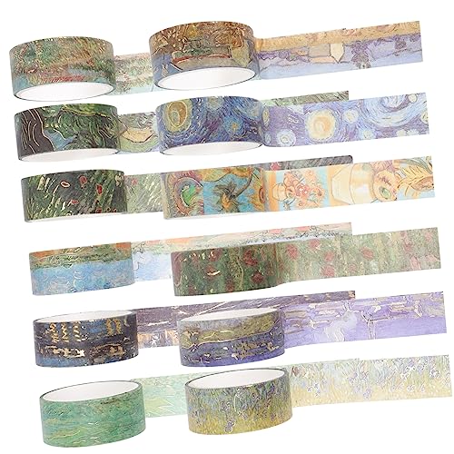 Angoily 12 Rollen Vintage Stamping Pattern Washi Tape Dekoratives Klebeband für Diy Handwerk Scrapbooking und Planer Kreative Gestaltung für Angoily 12 Rollen Vintage Stamping Pattern Washi Tape Dekoratives Klebeband für Diy Handwerk Scrapbooking und Planer Kreative Gestaltung für von Angoily