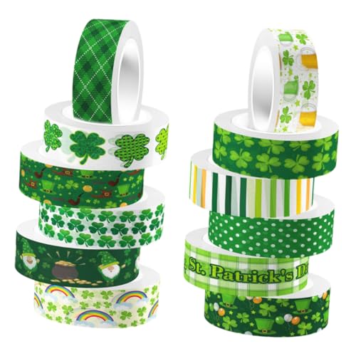 Angoily 12 Rollen Vintage Washi Tape Dekoratives Klebeband für DIY Scrapbooking Geschenkverpackung und Planer Selbstklebendes Transparentes Papierklebeband mit Vierblättrigem Kleeblatt Angoily 12 Rollen Vintage Washi Tape Dekoratives Klebeband für DIY Scrapbooking Geschenkverpackung und Planer Selbstklebendes Transparentes Papierklebeband mit Vierblättrigem Kleeblatt von Angoily